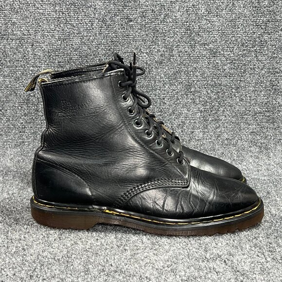 Dr. Martens 1460 Ben Boots Mens Sz 10 Black Smooth Leather Made In England Lace - Picture 1 of 16